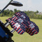 Nautical Anchors & Stripes Golf Club Cover - Set of 9 - On Clubs