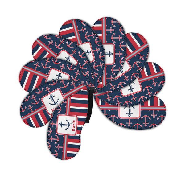 Nautical Anchors & Stripes Golf Club Covers - PARENT/MAIN (set of 9)