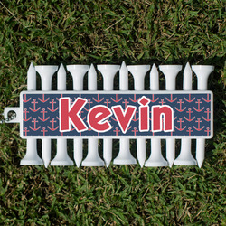 Nautical Anchors & Stripes Golf Tees & Ball Markers Set (Personalized)
