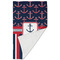 Nautical Anchors & Stripes Golf Towel - Folded (Large)
