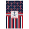 Nautical Anchors & Stripes Golf Towel - Poly-Cotton Blend - Large w/ Name or Text