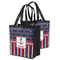 Nautical Anchors & Stripes Grocery Bag - MAIN