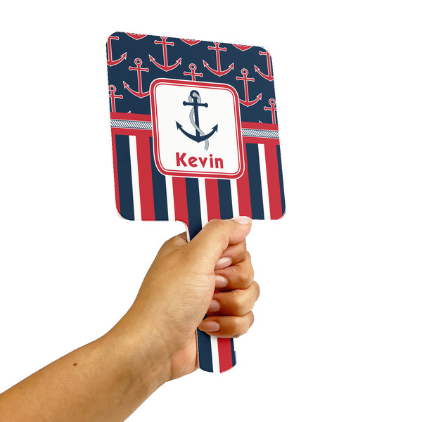 Nautical Anchors & Stripes Hand Mirrors - Alt View