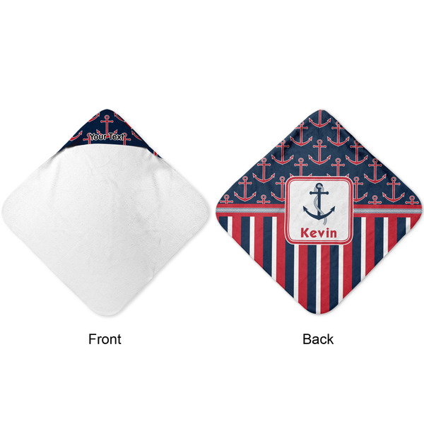 Nautical Anchors & Stripes Hooded Baby Towel- Approval