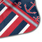 Nautical Anchors & Stripes Hooded Baby Towel- Detail Corner