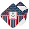 Nautical Anchors & Stripes Hooded Baby Towel- Main