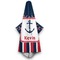Nautical Anchors & Stripes Hooded Towel - Hanging