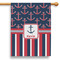 Nautical Anchors & Stripes House Flags - Single Sided - PARENT MAIN