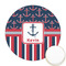 Nautical Anchors & Stripes Icing Circle - Medium - Front
