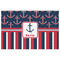 Nautical Anchors & Stripes Indoor / Outdoor Rug - 2'x3' - Front Flat