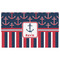 Nautical Anchors & Stripes Indoor / Outdoor Rug - 3'x5' - Front Flat