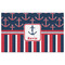 Nautical Anchors & Stripes Indoor / Outdoor Rug - 5'x8' - Front Flat