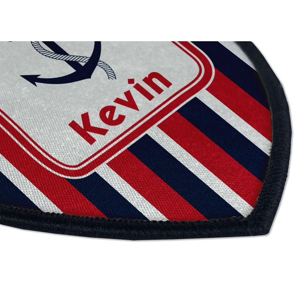 Nautical Anchors & Stripes Iron on Shield 3 Detail