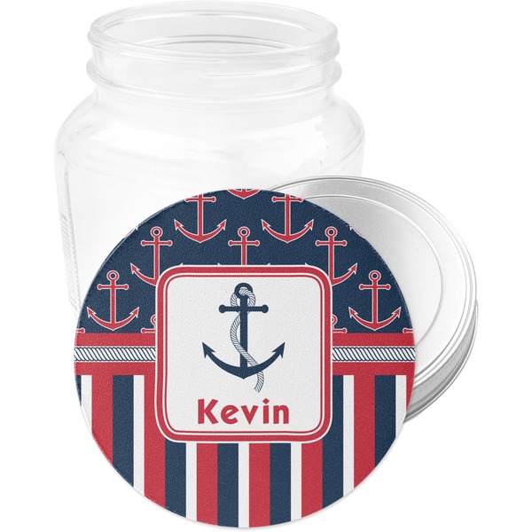 Nautical Anchors & Stripes Jar Opener - Main