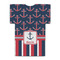 Nautical Anchors & Stripes Jersey Bottle Cooler - BACK (flat)