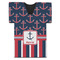 Nautical Anchors & Stripes Jersey Bottle Cooler (Personalized)