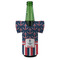 Nautical Anchors & Stripes Jersey Bottle Cooler - FRONT (on bottle)