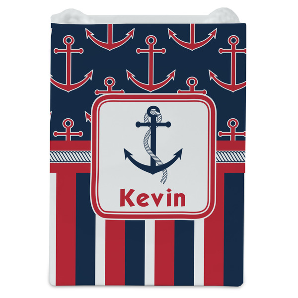 Nautical Anchors & Stripes Jewelry Gift Bag - Gloss - Front