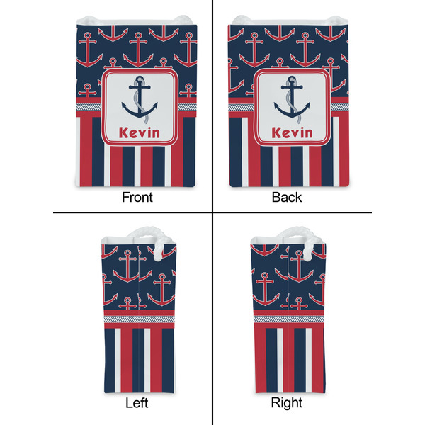 Nautical Anchors & Stripes Jewelry Gift Bag - Matte - Approval