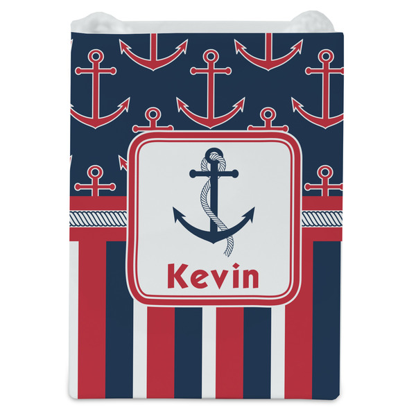 Nautical Anchors & Stripes Jewelry Gift Bag - Matte - Front