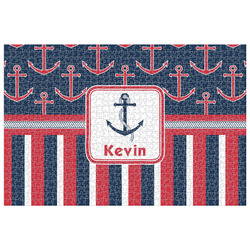 Nautical Anchors & Stripes Jigsaw Puzzle - 1000-piece (Personalized)