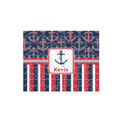Nautical Anchors & Stripes 110 pc Jigsaw Puzzle (Personalized)