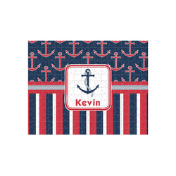 Nautical Anchors & Stripes 252 pc Jigsaw Puzzle (Personalized)