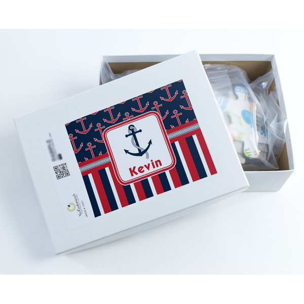 Nautical Anchors & Stripes Jigsaw Puzzle 30 Piece - Box