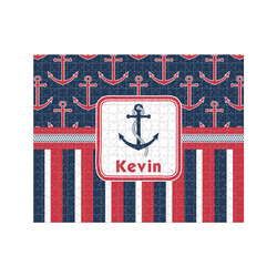 Nautical Anchors & Stripes 500 pc Jigsaw Puzzle (Personalized)