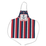 Nautical Anchors & Stripes Kid's Apron - Medium (Personalized)