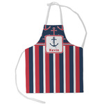 Nautical Anchors & Stripes Kid's Apron - Small (Personalized)