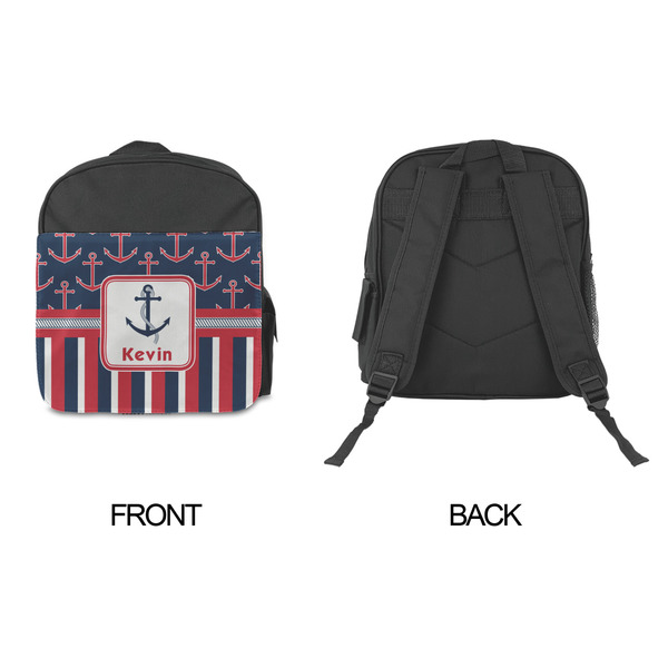 Nautical Anchors & Stripes Kid's Backpack - Approval