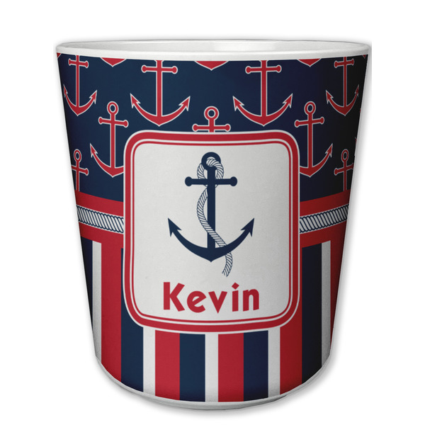 Custom Nautical Anchors & Stripes Plastic Tumbler 6oz (Personalized)