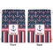 Nautical Anchors & Stripes Large Laundry Bag - Front & Back View