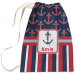Nautical Anchors & Stripes Laundry Bag (Personalized)