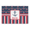 Nautical Anchors & Stripes Large Rectangle Car Magnet (Personalized)