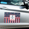 Nautical Anchors & Stripes Large Rectangle Car Magnets- In Context