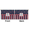 Nautical Anchors & Stripes Large Zipper Pouch Approval (Front and Back)