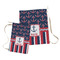 Nautical Anchors & Stripes Laundry Bag - Both Bags