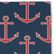 Nautical Anchors & Stripes Linen Placemat - DETAIL
