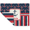 Nautical Anchors & Stripes Linen Placemat - Folded Corner (double side)