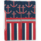 Nautical Anchors & Stripes Linen Placemat - Folded Half (double sided)
