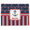 Nautical Anchors & Stripes Linen Placemat - Front