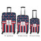 Nautical Anchors & Stripes Luggage Bags all sizes - With Handle
