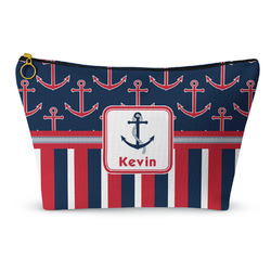 Nautical Anchors & Stripes Makeup Bag (Personalized)