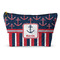 Nautical Anchors & Stripes Makeup Bag (Front)