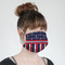 Nautical Anchors & Stripes Mask - Quarter View on Girl