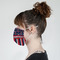 Nautical Anchors & Stripes Mask - Side View on Girl
