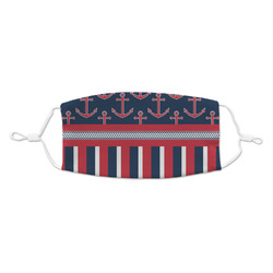 Nautical Anchors & Stripes Kid's Cloth Face Mask (Personalized)
