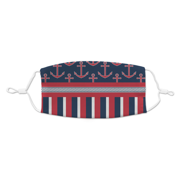 Custom Nautical Anchors & Stripes Kid's Cloth Face Mask